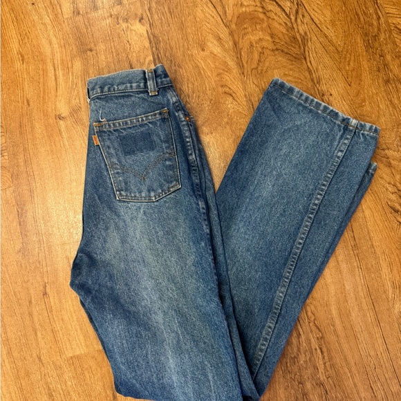 Vintage Orange/Tan Tab 746 Flare Leg Levi’s Jeans. 23 x 30.5. Paper Tag. - Picture 8 of 15